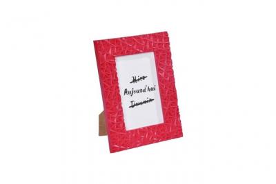 HOMEA Cadre Photo D&eacute;co ""g&eacute;om&eacute;trique Frame"" 20x25cm Rouge