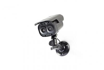 GENERIQUE CONECTICPLUS Cam&eacute;ra factice de surveillance bullet avec panneau solaire - ip44 noire 