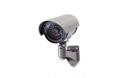 GENERIQUE CONECTICPLUS Cam&eacute;ra factice de surveillance bullet ip44 grise 