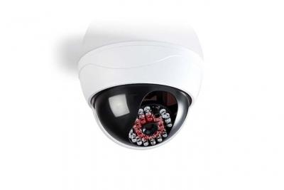 GENERIQUE CONECTICPLUS Cam&eacute;ra factice d&ocirc;me de surveillance ip44 blanche 