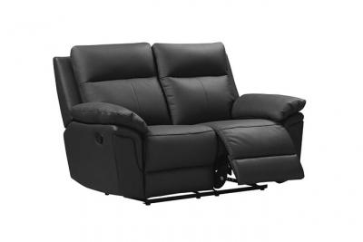 VENTE UNIQUE Vente-unique - Canap&eacute; 2 Places Relax en Cuir de Buffle PAKITA - Noir