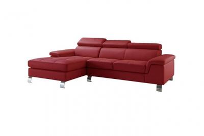 VENTE UNIQUE Vente-unique Canap&eacute; d'angle cuir MISHIMA - Rouge - Angle gauche