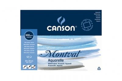 CANSON  Bloc Papier Aquarelle "Montval", 190 X 240 Mm 300g 12 Feuilles