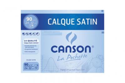 CNSO Canson canson papier calque, satin, 240 x 320 mm, 90 g/m2 noir