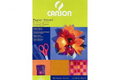 CANSON  Papier vitrail feuilles A4, 210 x 297 mm, 40 g/m2,