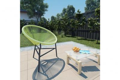 VIDAXL   Chaise de jardin Acapulco R&eacute;sine tress&eacute;e Vert