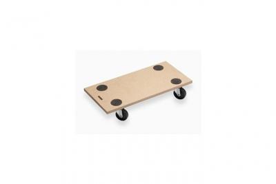 MEISTER  820040 Chariot &agrave; roulettes plaque MDF, Roues en PP 590 x 290 mm - 200 kg
