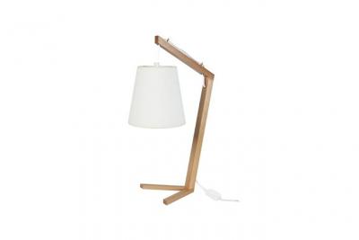 TOSEL CHICKEN FOOT - Lampe de chevet arqu&eacute; bois naturel et &eacute;cru