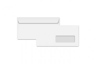 CLAIREFONTAINE Clairalfa clairalfa enveloppes dl, 110 x 220 mm, avec fen&ecirc;tre, blanc noir