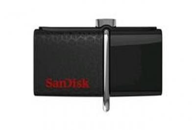 SANDISK Cl&eacute; USB  Ultra&reg; Dual USB Drive 3.0 64Go - Noir - Vitesse de transfert jusqu&agrave; 130Mo/s 