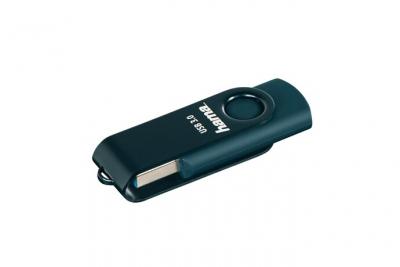 HAMA Cl&eacute; USB Rotate, USB 3 .0, 128GB, 90MB/s, bleu p&eacute;trole 