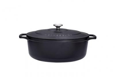 CHASSEUR  Cocotte en fonte ovale 25 cm Noire - Sublime