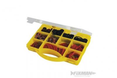 FIXMAN  386124 Coffret de Rondelles d'&eacute;tanch&eacute;it&eacute; en Caoutchouc/Fibre 280 pi&egrave;ces