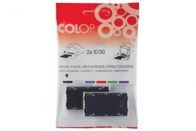 COLOP  Tampon Encreur De Rechange E/200/2, Bleu/Rouge, Pack 2
