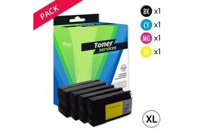 TONER SERVICES Compatible HP 953XL Pack 4 Cartouches Noir cyan magenta jaune (3HZ52AE)
