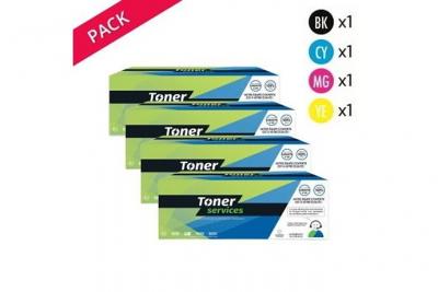 TONER SERVICES Compatible XeroxVLC400 Pack de 4 toners Noir, cyan, magenta et jaune