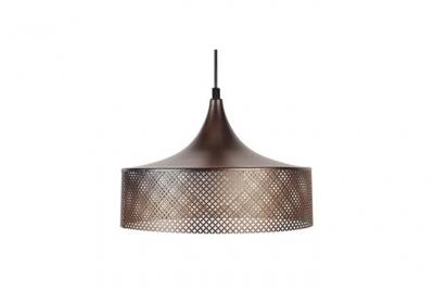 TOSEL Cone su&eacute;dois gaine suspension acier 31x31x90 cm bronze