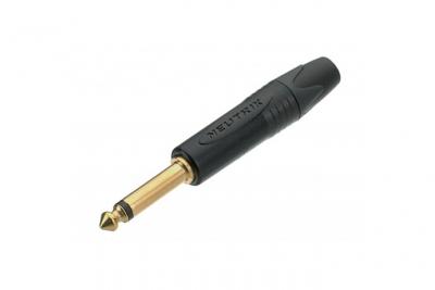 NEUTRIK Fiche Jack Professionnelle 2 Broches avec Contacts M&eacute;talliques Noir / Or