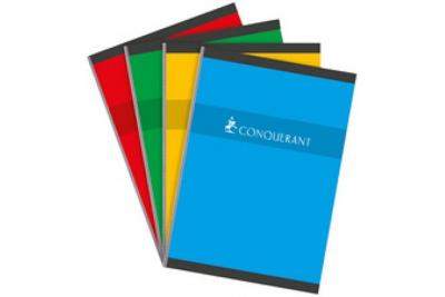CONQUERANT Cahier brochures  petit carreaux 17x22 192p 70g
