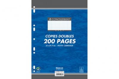 OXFORD Copies Doubles Perfor&eacute;es 200 Pages A4 70g 5 X 5