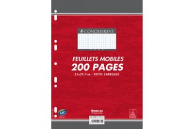 CONQUERANT SEPT CONQU&Eacute;RANT Lot de 10 Feuilles Simples 200 Pages A4 90g Petits Carreaux