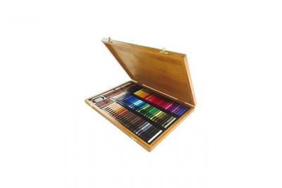 CONTE A PARIS  Coffret bambou 84 carr&eacute;s + Crayons + Accessoires