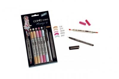COPIC   kit de marqueurs ciao 5+1, manga 7 noir