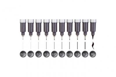 COPIC MARKERS MULTILINER SP 0,05 mm, noir - Lot de 2