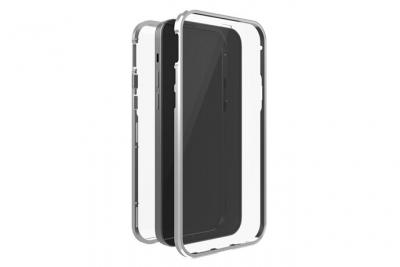 BLACK ROCK Coque de protection 360&deg; Glass pour iPhone 12 Pro Max, argent