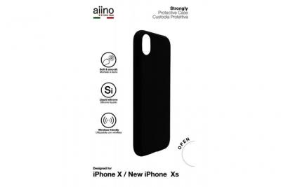 AIINO Strongly - Coque de protection pour t&eacute;l&eacute;phone portable - silicone liquide - noir - pour Apple iPhone X, XS 