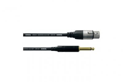 CORDIAL CCM10FP - C&acirc;ble microphone XLR femelle-Jack m&acirc;le mono 10 m
