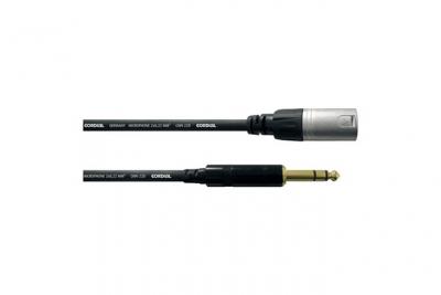 CORDIAL CFM 3 MV 3 m XLR (3-pin) 6,35 mm c&acirc;ble audio Noir, Argent