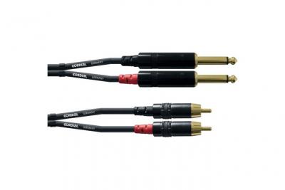 CORDIAL  C&acirc;ble audio double jack mono - RCA 60 cm
