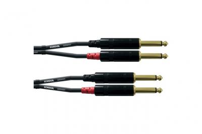 CORDIAL CFU1.5PP - C&acirc;ble audio 2 jack - 2 jack mono 1,5 m