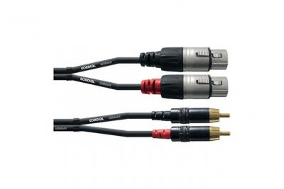 CORDIAL CFU3FC - C&acirc;ble audio 2 XLR femelles - 2 RCA m&acirc;les 3 m