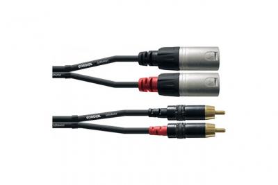 CORDIAL CFU6MC - C&acirc;ble audio 2 RCA m&acirc;les - 2 XLR m&acirc;les 6 m