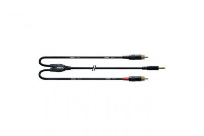 CORDIAL C&acirc;ble rallonge st&eacute;r&eacute;o  0,9M REAN JACK 3,5MM/2x RCA