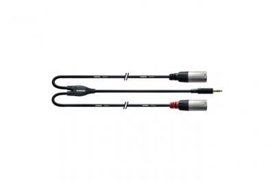 CORDIAL  C&acirc;ble Y bretelle minijack st&eacute;r&eacute;o/2 XLR m&acirc;le longs 1,5 m