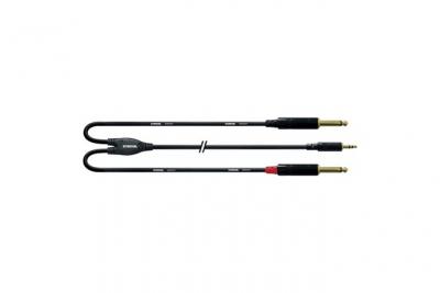 CORDIAL  C&acirc;ble Y bretelle minijack st&eacute;r&eacute;o/2 jack mono 1,5 m