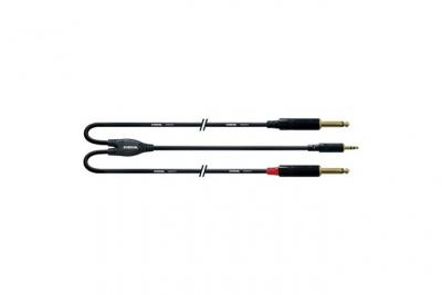 CORDIAL  C&acirc;ble Y bretelle minijack st&eacute;r&eacute;o/2 jack mono longs 1,5 m