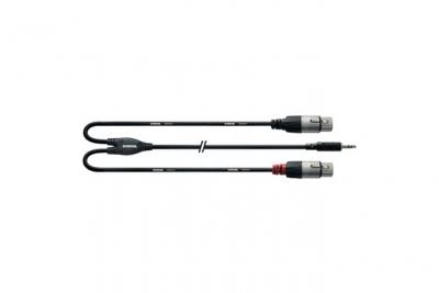CORDIAL  C&acirc;ble Y bretelle minijack st&eacute;r&eacute;o/2 XLR femelles 1,8 m