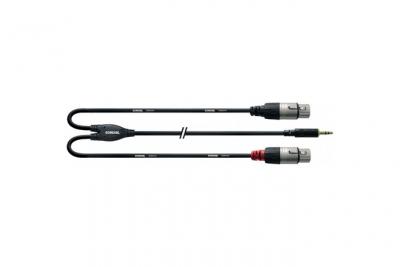 CORDIAL  C&acirc;ble Y bretelle minijack st&eacute;r&eacute;o/2 XLR femelles longs 3 m