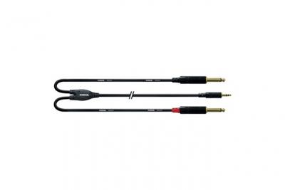 CORDIAL  C&acirc;ble Y bretelle minijack st&eacute;r&eacute;o/2 jack mono 3 m