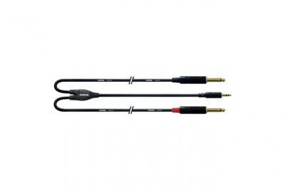 CORDIAL  C&acirc;ble Y bretelle minijack st&eacute;r&eacute;o/2 jack mono longs 3 m