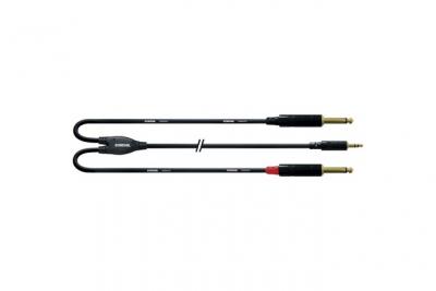 CORDIAL  C&acirc;ble Y bretelle minijack st&eacute;r&eacute;o/2 jack mono 6 m