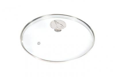 GENERIQUE Couvercle en verre cercl&eacute; inox 16 cm De Buyer