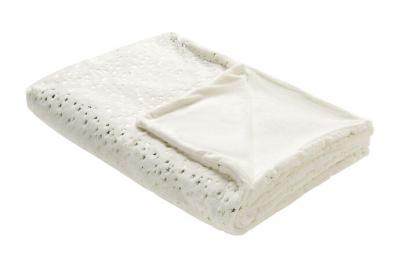 BELIANI Couverture Alazeya 150 X 200 Cm Blanc Cass&eacute; 