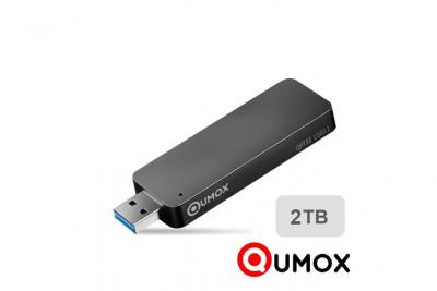 QUMOX Disque ssd externe  2tb portableusb 3.1 stick 420mb/s