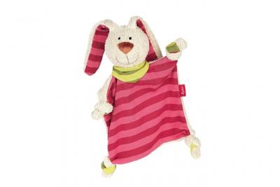 SIGIKID Doudou Chiffon Lapin Rouge/&Eacute;cru 26 cm