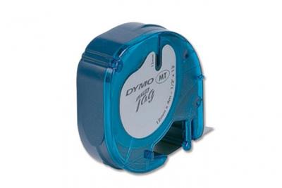 DYMO  LetraTAG - Ruban plastique - bleu - Rouleau (1,2 cm x 4 m) 1 rouleau(x) - pour LetraTag LT-100H, LT-100T, QX50, XR